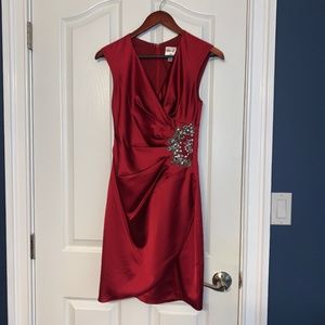 Red cocktail dress
